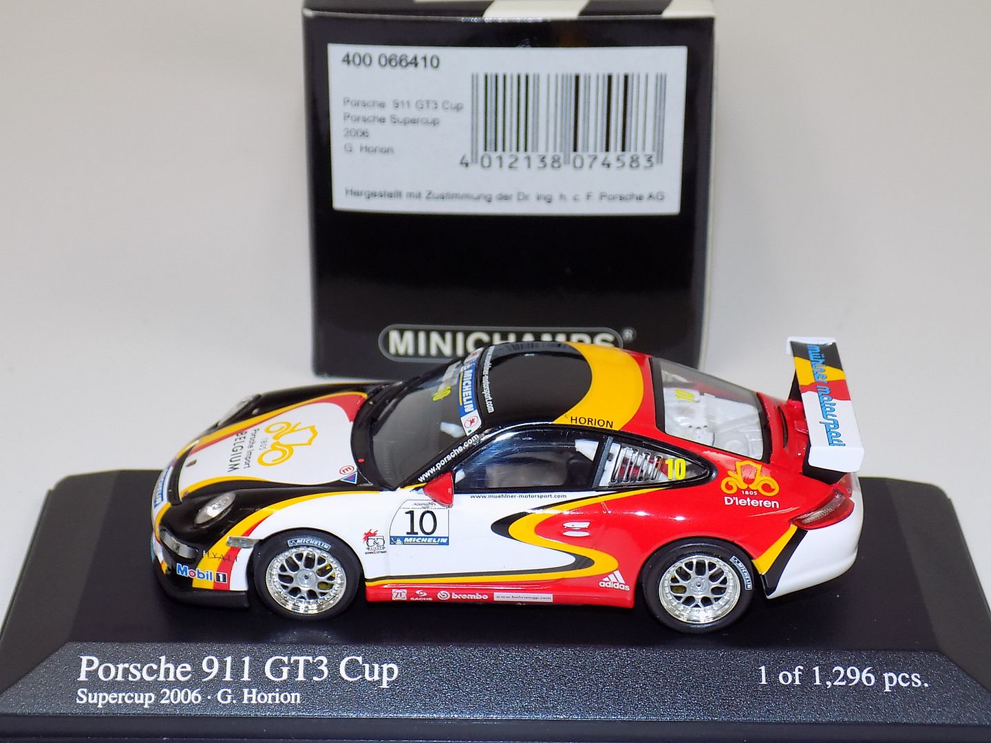 1/43 Minichamps Porsche 911 GT3 Cup car #10 Supercup 2006 G